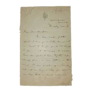 1870 Emily Pfeiffer lettera autografa firmata SLA a Mr Hunt - Mayfield Putney SW - Foto 1 di 3