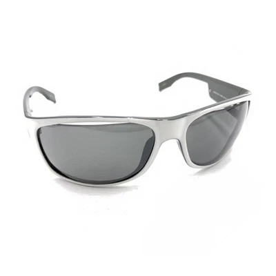 Gafas de sol Hugo Boss 0247/S P32E5 blancas rectangulares envolventes lentes grises 65-16 125 Italia Foto 1 de 4