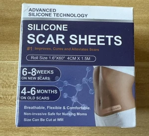 Silicone scar sheets Roll Size 1.6”x60” 4cm X 1.5M improves and alleviate Scars - Picture 1 of 6