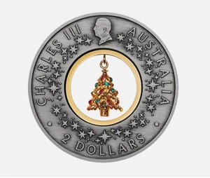 2025 Australien 2 oz Silber Antik Santa's Workshop 24K Geschenkbox - Bild 1 von 5