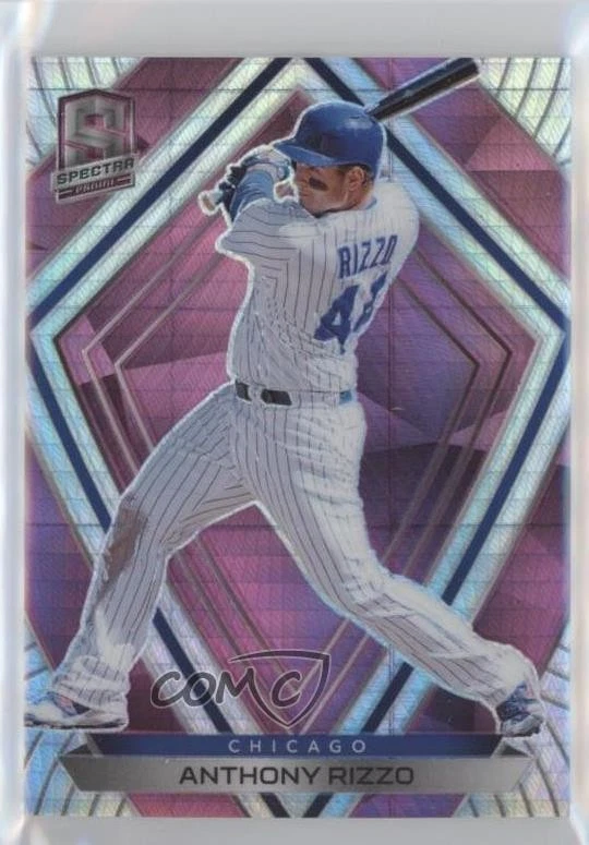2020 Panini Chronicles Spectra Neon Pink Prizm /75 Anthony Rizzo #82 - Image 1 of 2