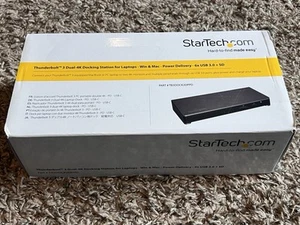 New StarTech Thunderbolt 3 Dock Dual Monitor 4K 60Hz TB3 Laptop Docking Station - Picture 1 of 5