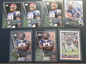 7 Card LOT New England Patriots Faulk, Bruschi, Jackson RC, Maroney RC - Picture 1 of 8