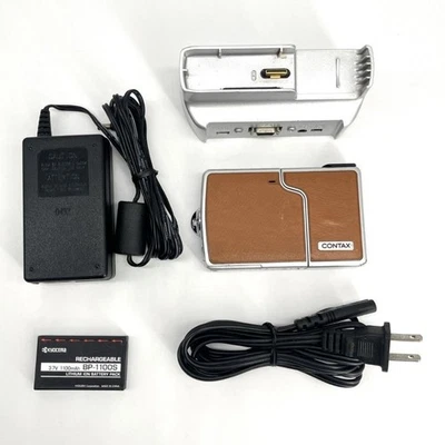 KYOCERA Contax U4R Digital Camera Orange Camel Carl Zeiss Vario-Tessar Lens - Image 1 of 4