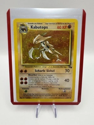 Kabutops 9/62 Pokemon Karte Holo Fossil Set Deutsch Near mint Swirl - Bild 1 von 4