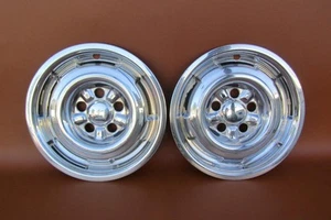 1964-1967 Mercury Cyclone Nice Pair of Factory Original Chrome 14" Rear Hubcaps - Picture 1 of 23