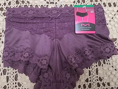 MAIDENFORM 性感 Must Haves 豪华花边 Cheeky Hipster 内裤女式 L/7 nwt 13$ — 第 1/4 张图片