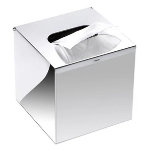 Metal Square Tissue Box Cover Facial Paper Holder for Bathroom Vanity Countertop - Picture 1 of 7