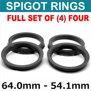 64.0 - 54.1 SET OF 4 SPIGOT RINGS For Alloy Wheel Hub Centric wheel spacer - Picture 1 of 5