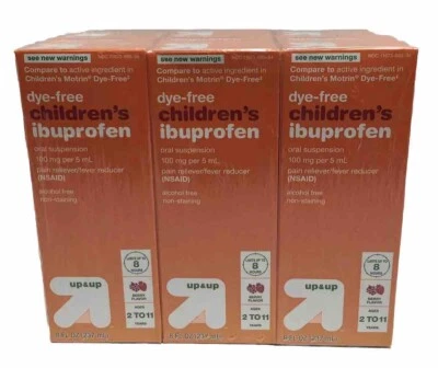 6 X Up & Up Childrens Ibuprofen Oral Suspension 8 oz NSAID Berry FlavorEXP 12/25 - Image 1 of 4