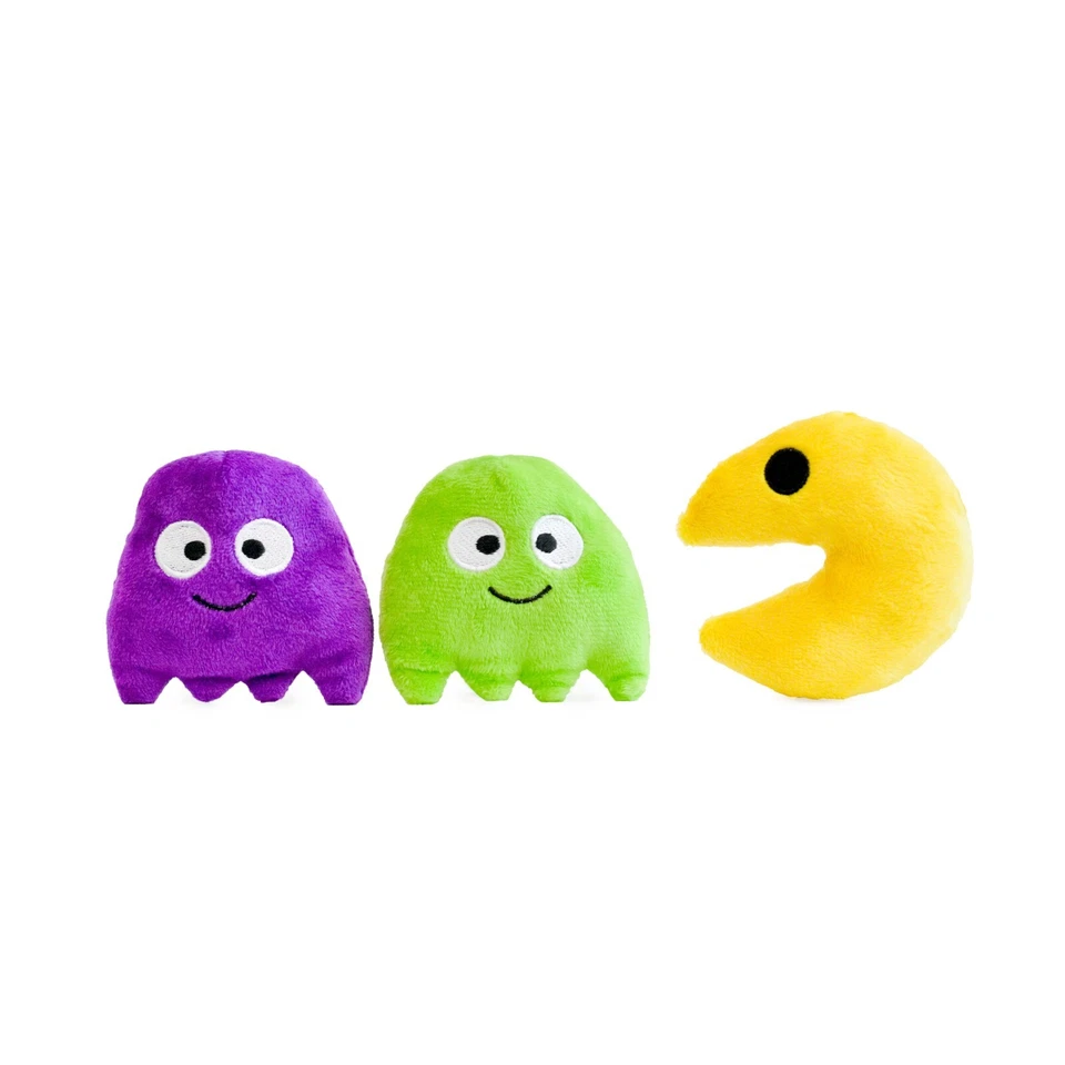 ¡NUEVO! JUEGO DE PELUCHE TRÍO PERRO FANTASMA PACMAN con SQUEAKERS Foto 1 de 1