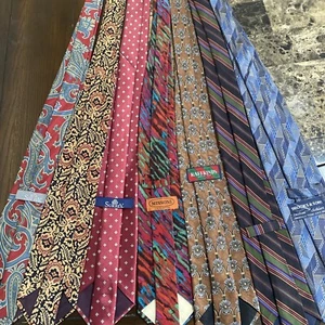 Lot Of 7 Vintage Ties Includes Missoni Surrey Custom Clothiers Etc. 57-60” - Picture 1 of 20