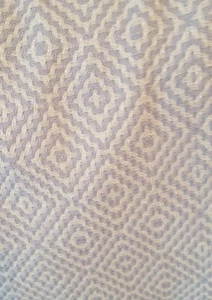WOVEN HARLEQUIN BLUE GREY CREAM UPHOLSTERY FABRIC - Picture 1 of 3