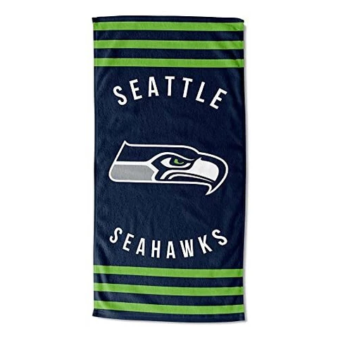 NFL Seattle Seahawks Beach Towel, 30" x 60", Stripes Cover