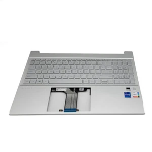 Reposamanos plateado con teclado retroiluminado FRP para HP Pavilion 15-EH 15-EG M08910-001 EE. UU. - Imagen 1 de 5