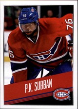 2014-15 Panini Stickers Canadiens Hockey Card #95 P K Subban