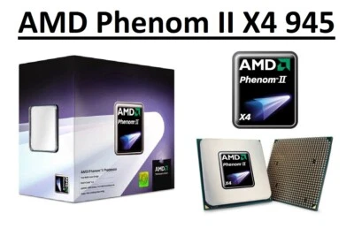 AMD Phenom II X4 945 Quad Core Processor 3.0 GHz, Socket AM2+/AM3, 95W CPU - Image 1 of 4