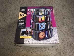 Estante de almacenamiento giratorio de carrusel CD disco Alpha 132 vintage *¡NUEVO EN CAJA ABIERTA!* - Imagen 1 de 3