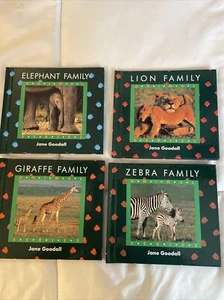 Lot 4- Wildlife Family Book Collection, Jane Goodall, Vintage 1991. 4 Books - Picture 1 of 7