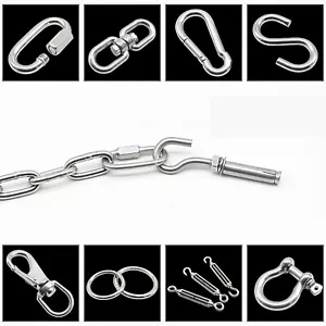 Stainless Steel Link Chain Shackles Carabiner Turnbuckle Simplex Duplex Pulley - Picture 1 of 32