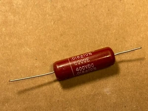 Vintage 1973 Good-All .018 UF 400V Red Molded Guitar Tone Capacitor .02 Sub (Stck - Bild 1 von 4