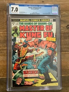 CGC 7.0 MASTER OF KUNG-FU #17 1st RYE, Murder Mansion & BLACK JACK 1974 Starlin - Picture 1 of 2