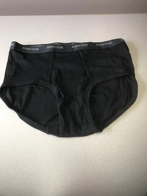 1 Par Cintura Negra Nordstrom Negro Calzoncillo Ropa Interior Talla 40 Nuevo Algodón Supima Foto 1 de 4