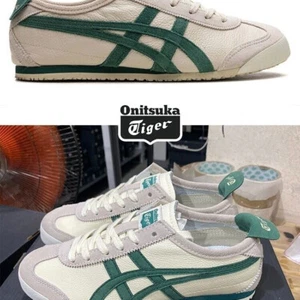by Onitsuka Tiger México 66 Retro Zapatos para Correr Blanco Verde Unisex 1183C076-250 - Imagen 1 de 10