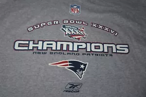Lee SUPER BOWL XXXVI NEW ENGLAND PATRIOTS Champs (XL) T-Shirt Tom Brady MVP - Picture 1 of 2