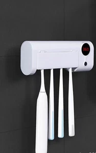 Toothbrush Sanitizer, Toothbrush Holder Wall Mounted UV Sterilizer Function - Picture 1 of 4