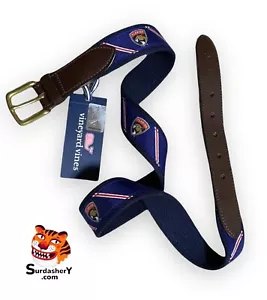 Florida Panthers Hockey Vineyard Vines NHL Gürtel Herren Größe 30 HERGESTELLT IN DEN USA - Bild 1 von 11