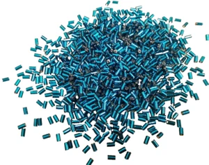 20gms Toho 3mm Bugle Beads - Colour 27B - Stunning Silver Lined Teal Crystal - Picture 1 of 3