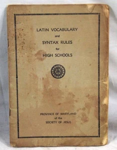 Vintage Latin Vocabulary and Syntax Rules for High Schools - 1945 - Picture 1 of 3