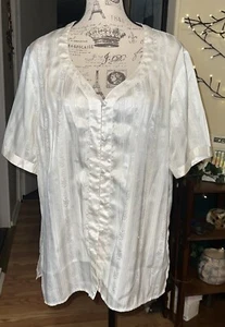 Vintage Victoria's Secret Gold Label Shirt Dress Women's L Shorts Lagenlook - Picture 1 of 10