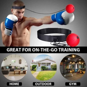 Boxing Head Band Speedball Fight Ball Training Reflex Speed Punch Exercise New - Picture 1 of 24