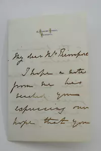 *FIRMATO* Invito di Benjamin Disraeli a Edwards Pierrepont ambasciatore degli Stati Uniti - Foto 1 di 7