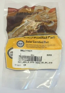 25x Solar Certified Nuts Hex 0.375-16UNC-2B,8M, 316 962904C1 Solar Turbines - Picture 1 of 3