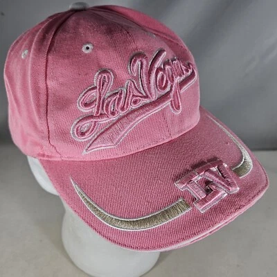 Las Vegas Nevada Womens Hat Pink Embroidered Adjustable Strapback Cap  - Image 1 of 4
