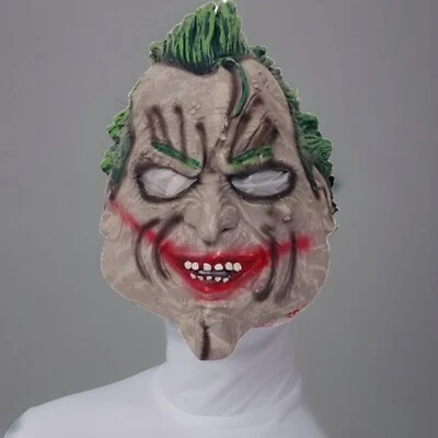Batman JOKER Arkham City Mask 2015 Latex Rubber Adult Halloween Cosplay Creepy - Image 1 of 4