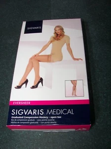 Sigvaris Mujer 30-40 mmHg "Estilo" Eversheer 783NMLO99 Negro Muslo Alto 08157 ML - Imagen 1 de 4