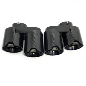 1 Pair Quad Carbon Fiber Exhaust Tip For BMW G05 X5 G06 X6 G07 X7 2019+ Nozzle - Picture 1 of 12