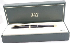 Cross Solo Black & Gold Ballpoint Pen In Box - c. 2010 - Picture 1 of 4