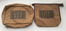Unisex USO American Army Travel Bags Storage Toiletries Brown Suitcase Travel S