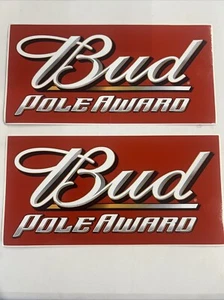 (2) Bud Pole Award Authentic Nascar Contingency Decal - Picture 1 of 4