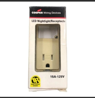 Box Nightlight/Recpt Ivry,No TR7735V-BOX, Cooper Wiring Devices Inc - Image 1 of 3