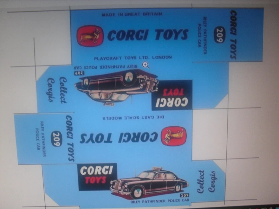 CORGI REPRO REPLICA  BOX ONLY - RILEY PATHFINDER POLICE CAR - Image 1 of 1