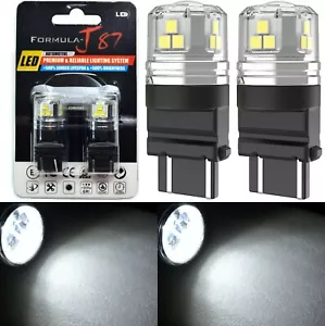 LED 15W 3457 White 5000K Two Bulbs Light Brake Stop Tail Park Replacement OE Fit - Picture 1 of 12