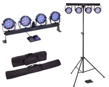 SOUNDSATION Kit Luci Completo discoteca 4 PAR a LED EFFETTI LUCE DJ