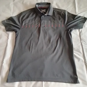 UNDER ARMOUR Hombre Gris Abstracto Manga Corta HEATGEAR Polo Talla Grande - Imagen 1 de 9