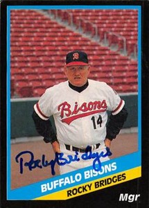 Rocky Bridges autographed Baseball Card (Buffalo Bisons) 1988 CMC #25